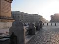 pohled do Via della Conciliazione proti rannímu slunci