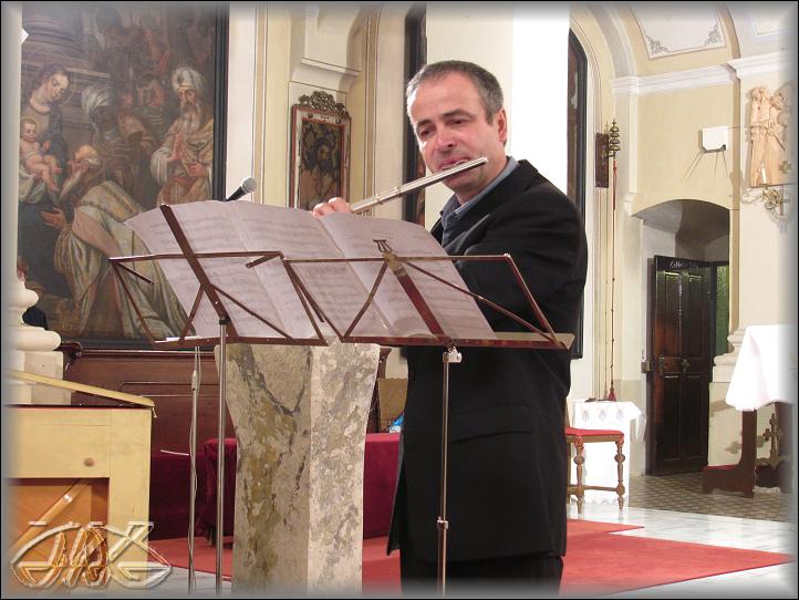 Petr Jeníček s flétnou