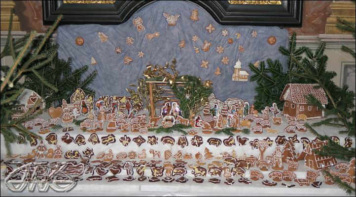perníkvý betlém na oltáři Svaté rodiny