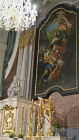 obraz svatého knížete Václava  nad hlavním oltářem kostela